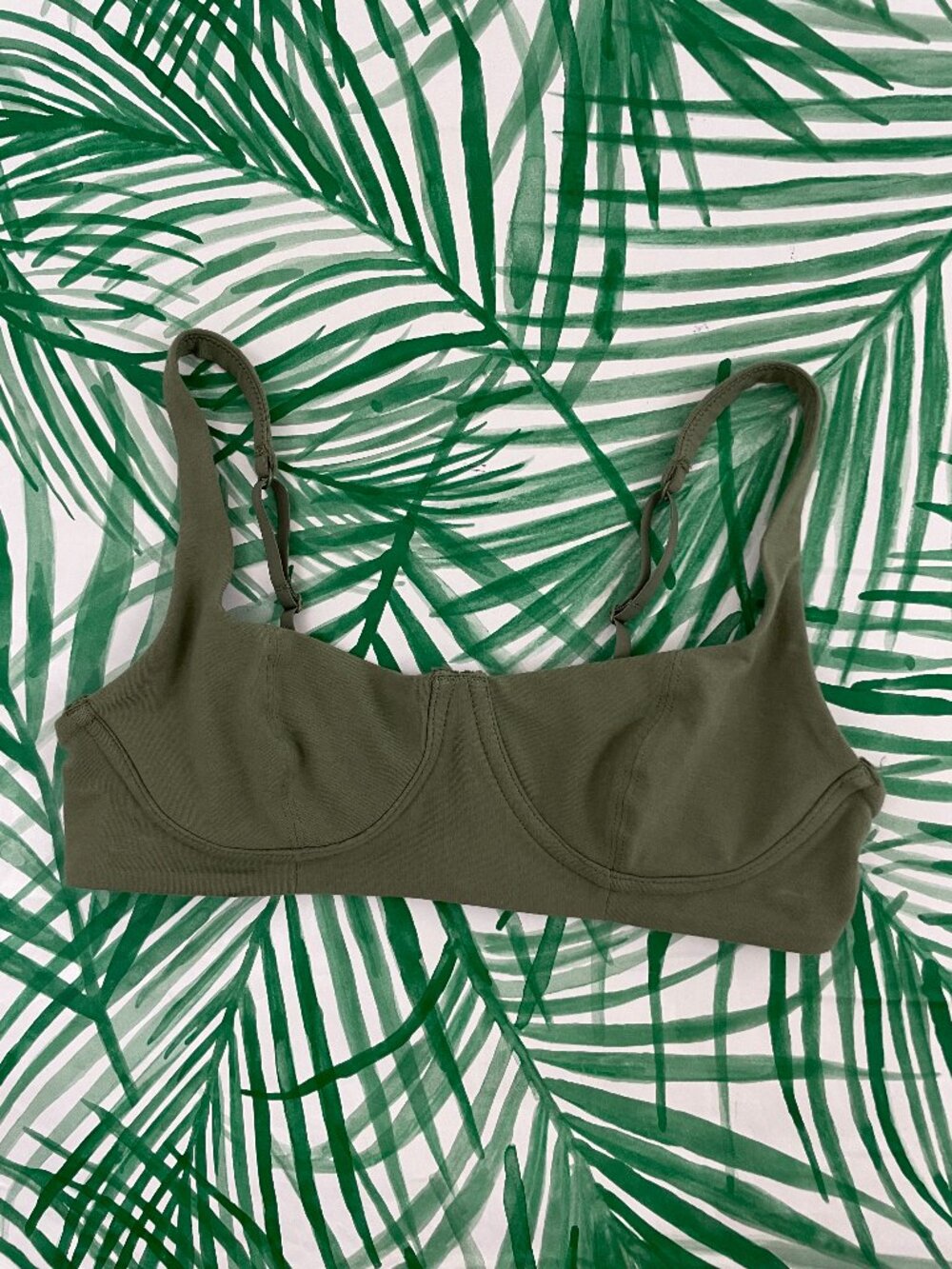 Aerie Superchill Cotton Wireless Bralette in Green Size Small